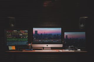 iMac 2019 doing video and audio editing
