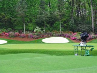 Sunshine failed to light up the 1§3th green on Tuesday morning, yet its beauty is undimmed.