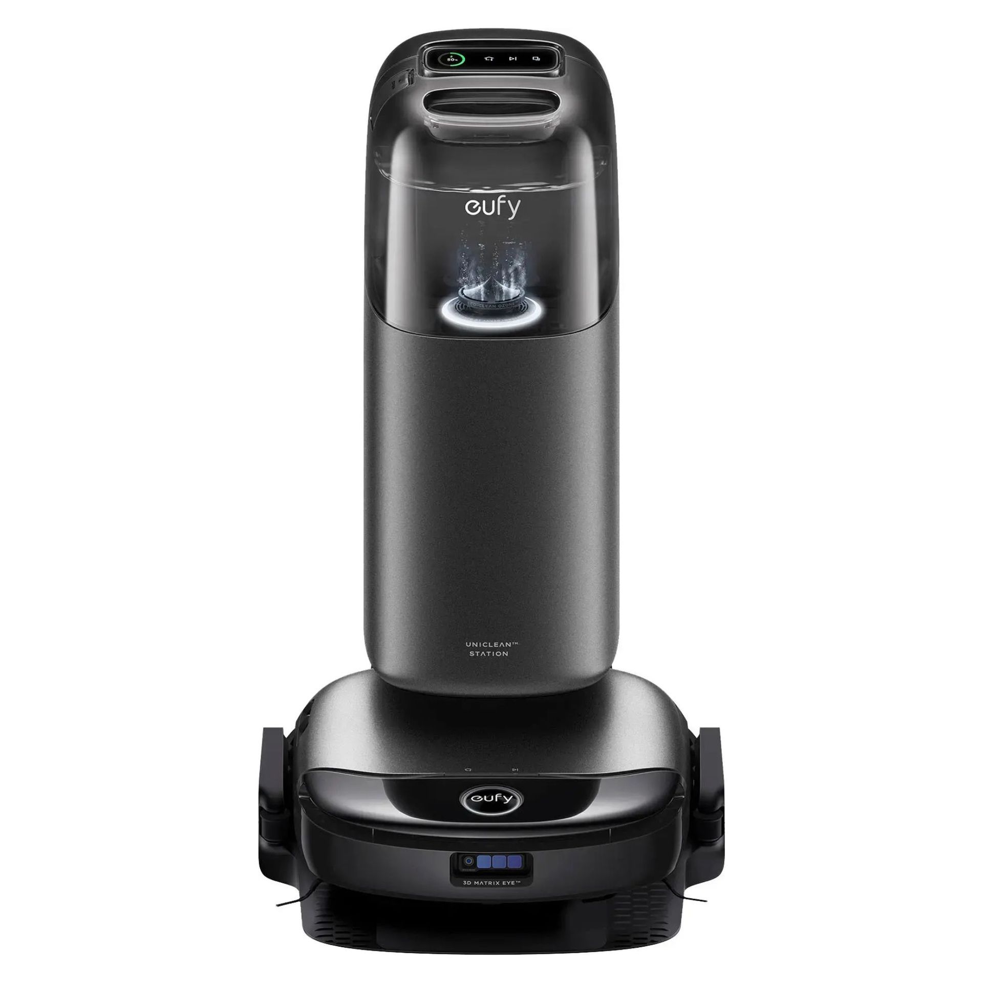 eufy S1 Pro Omni robot vacuum cleaner and mop against white background