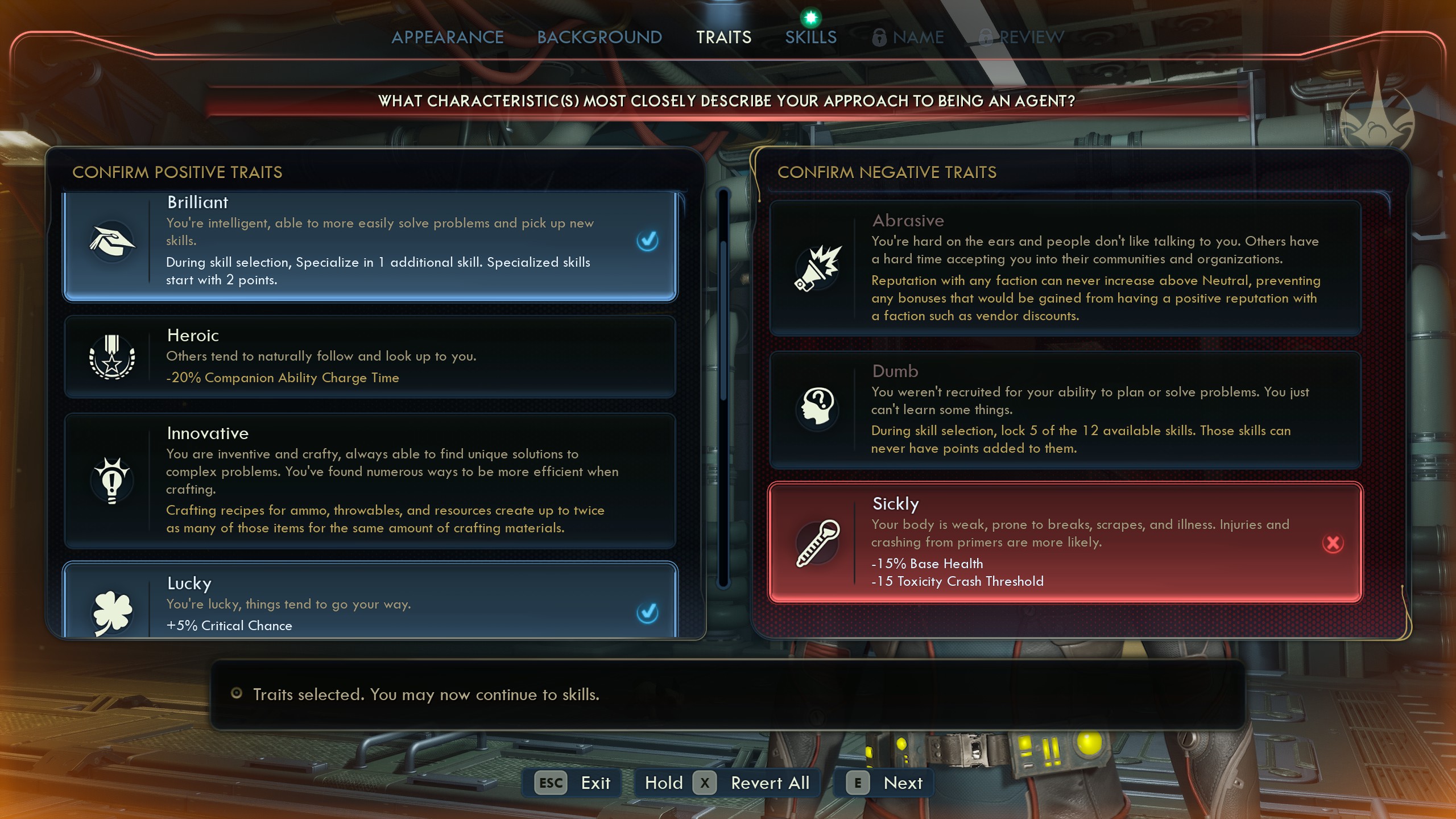 Outer Worlds 2 best traits