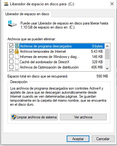 Liberador de espacio en disco