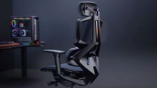 The Cougar Argo One gaming chair next to a desk