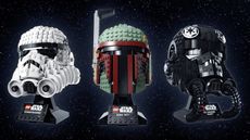 Star Wars helmets Lego sets.