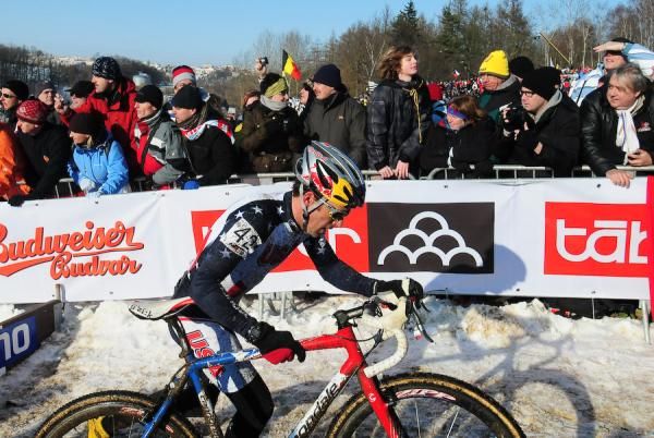 American champion Tim Johnson (USA) moved up dramatically in the field to 14th place
