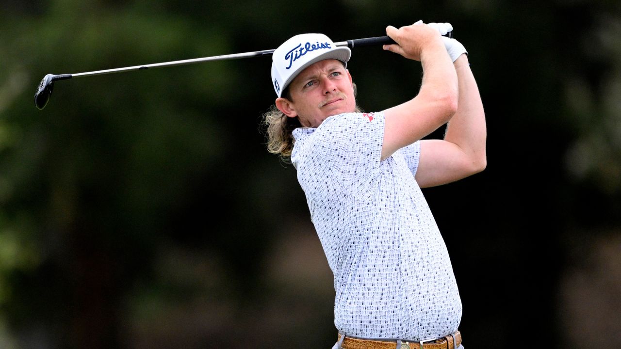 Cameron Smith tees of at the 12th tee during round 2 of the 123rd U.S. Open Championship at the Los Angeles Country Club