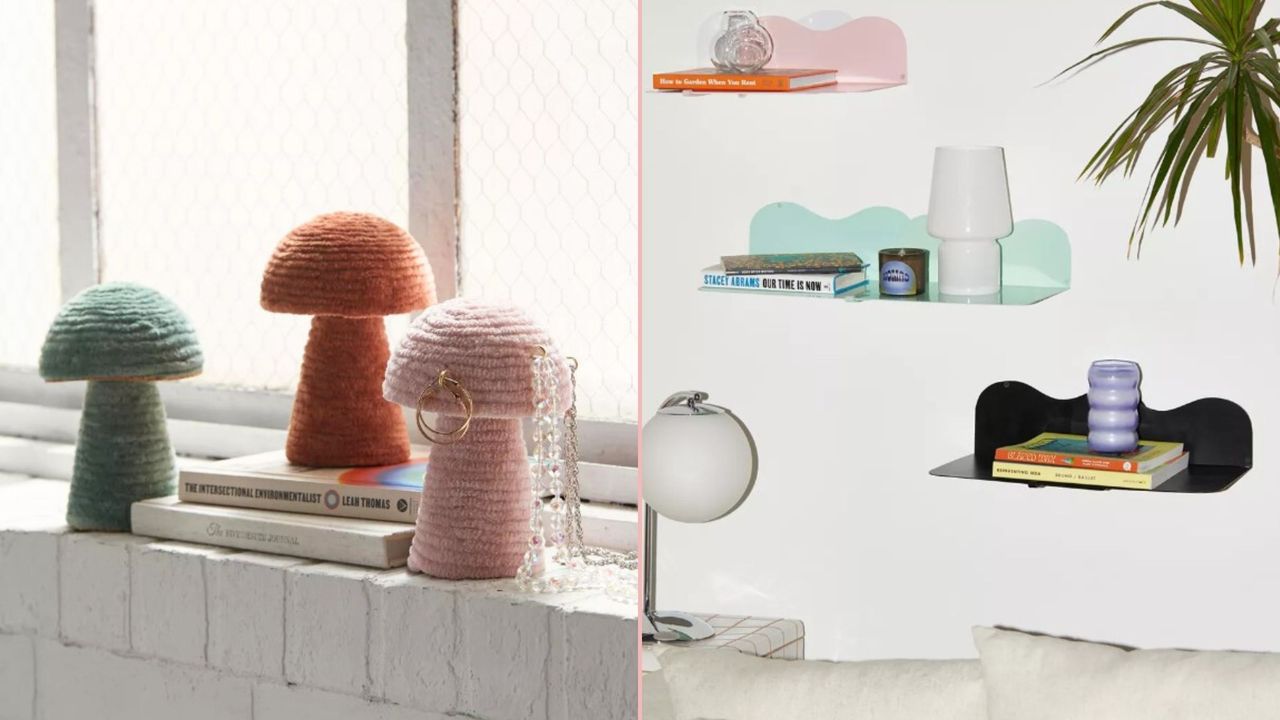 Mushroom home organizers and cloud shelf organizers