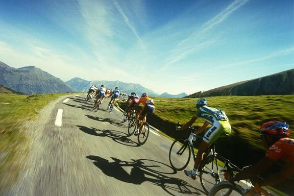 Racing in the Tour de France