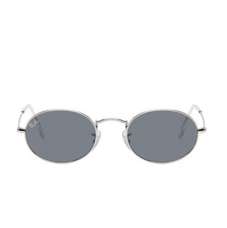 Ray-Ban, Silver Oval Sunglasses