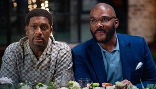 (L-R) Richard T. Jones as Mike and Tyler Perry as Terry in Why Did I Get Married Again?