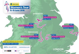 2016 Women's Tour overall map