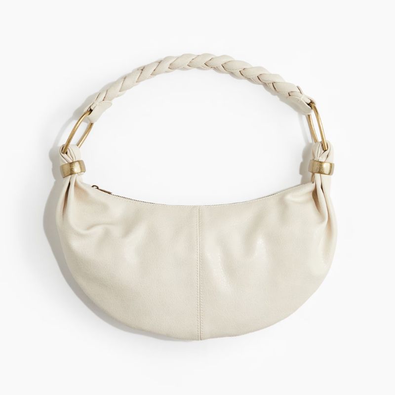Braided-strap shoulder bag cut out 