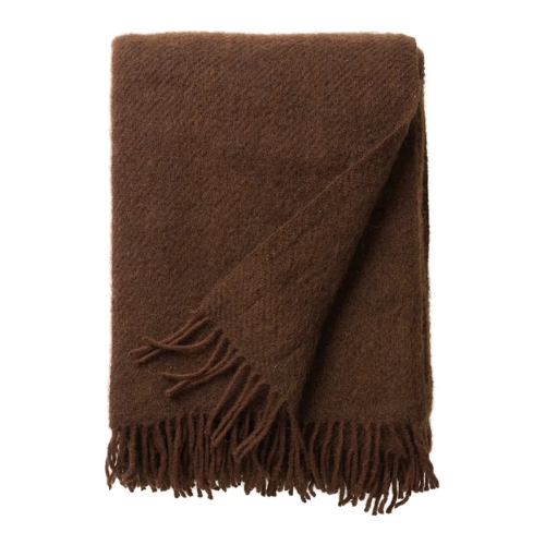 Klippan Yllefabrik, Gotland Wool Throw 130x200 Cm, Rust