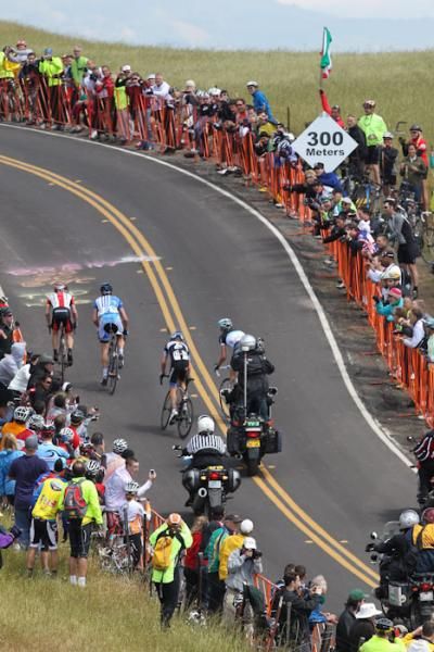 Levi Leipheimer (RadioShack) tries to shake an elite group of climbers on Sierra Road.