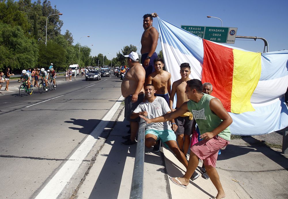 fans line the stage 7 route in San Juan