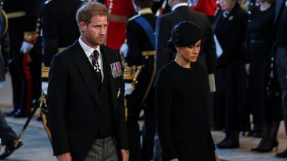Prince Harry’s ‘optimist’ response after Queen's death, seen here with Meghan Markle at The Palace of Westminster