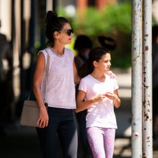 new york, new york july 22 katie holmes l and suri cruise are seen in the upper west side on july 22, 2019 in new york city photo by gothamgc images
