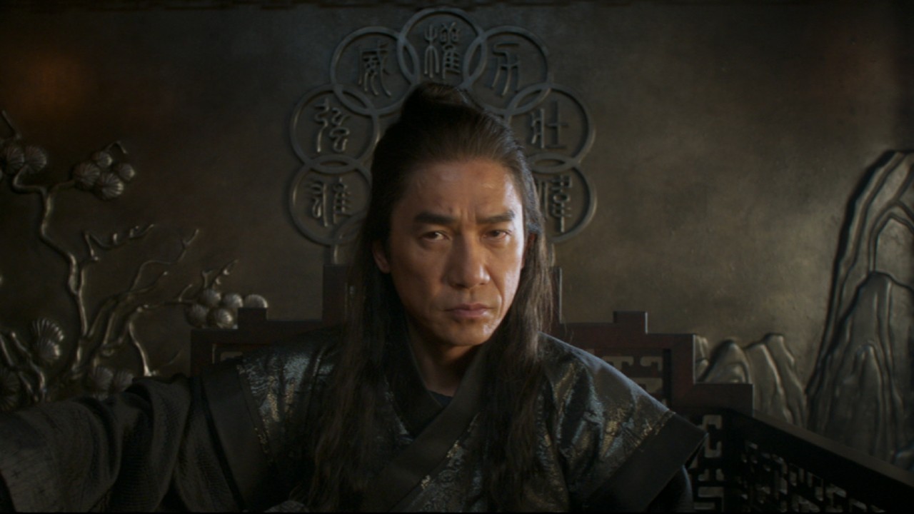 Xu Wenwu (Tony Leung) sits on his throne in Shang-Chi and the Legend of the Ten Rings