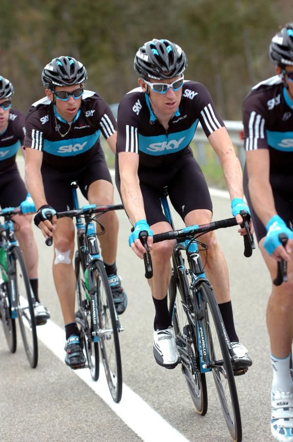 Dario Cioni, Bradley Wiggins and Michael Barry
