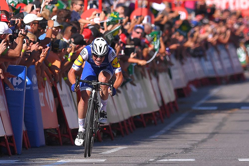 Yves Lampaert outfoxes the sprinters stage 2 at the Vuelta a Espana