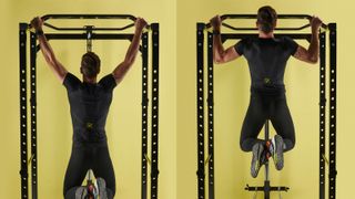 The author of the article, Matt Kollat, performing pull-ups in a photo studio