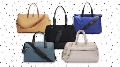 selection of the best weekender bags including Everlane, BEIS, and more overnight travel bags