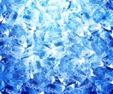 So-called "blue ice" gets its name and its color from the characteristic hue of plane lavatory deodorizing fluid. 