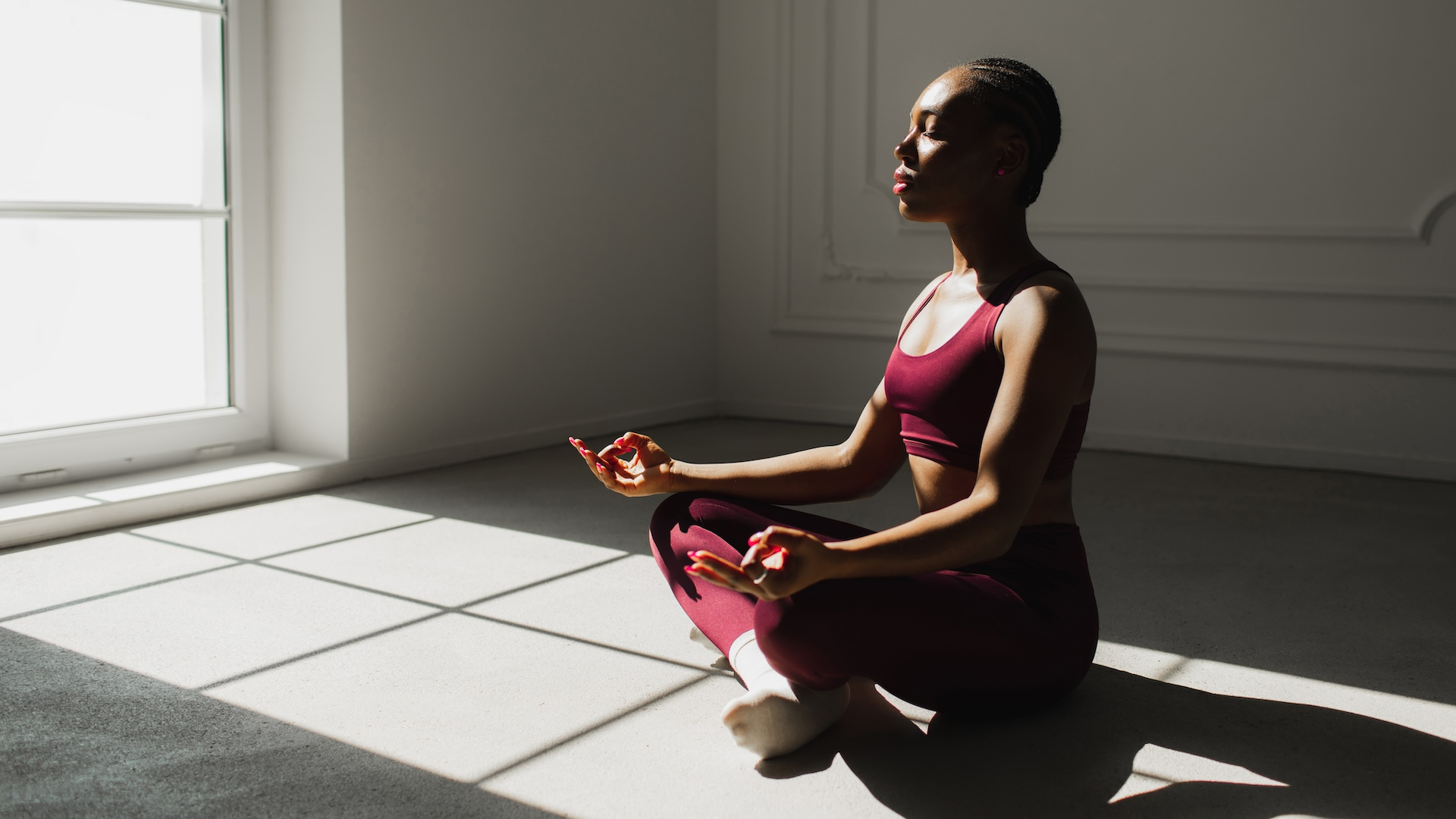 woman meditating