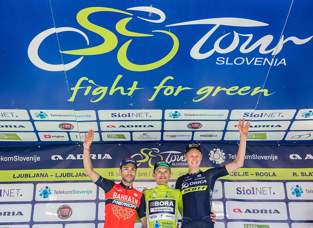 The final podium in the Tour of Slovenia