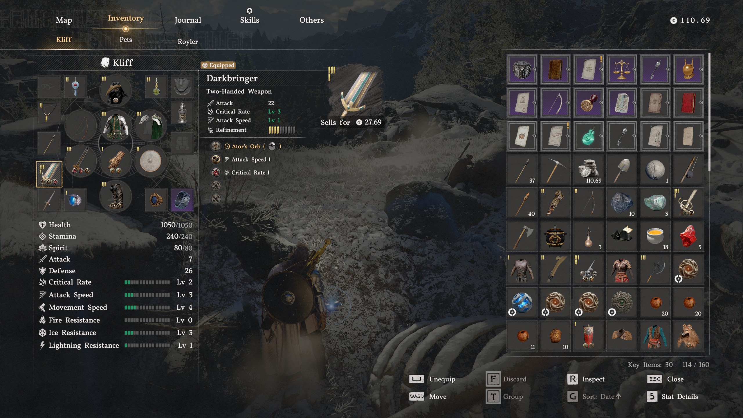 Crimson Desert Darkbringer in inventory