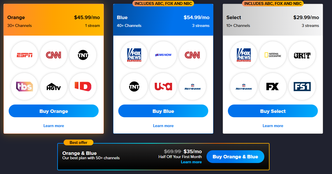 Sling price increases?