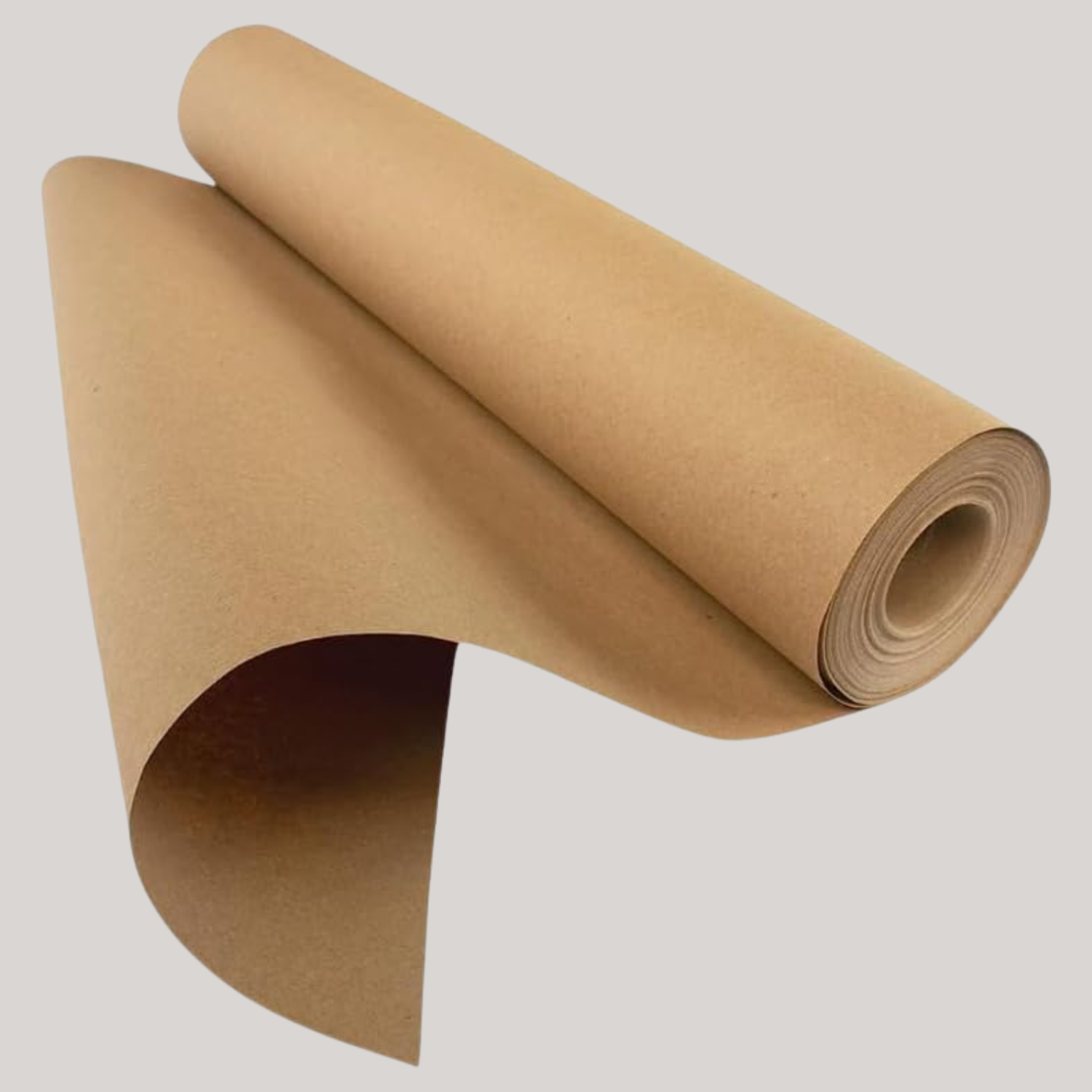 A scroll of brown wrapping paper