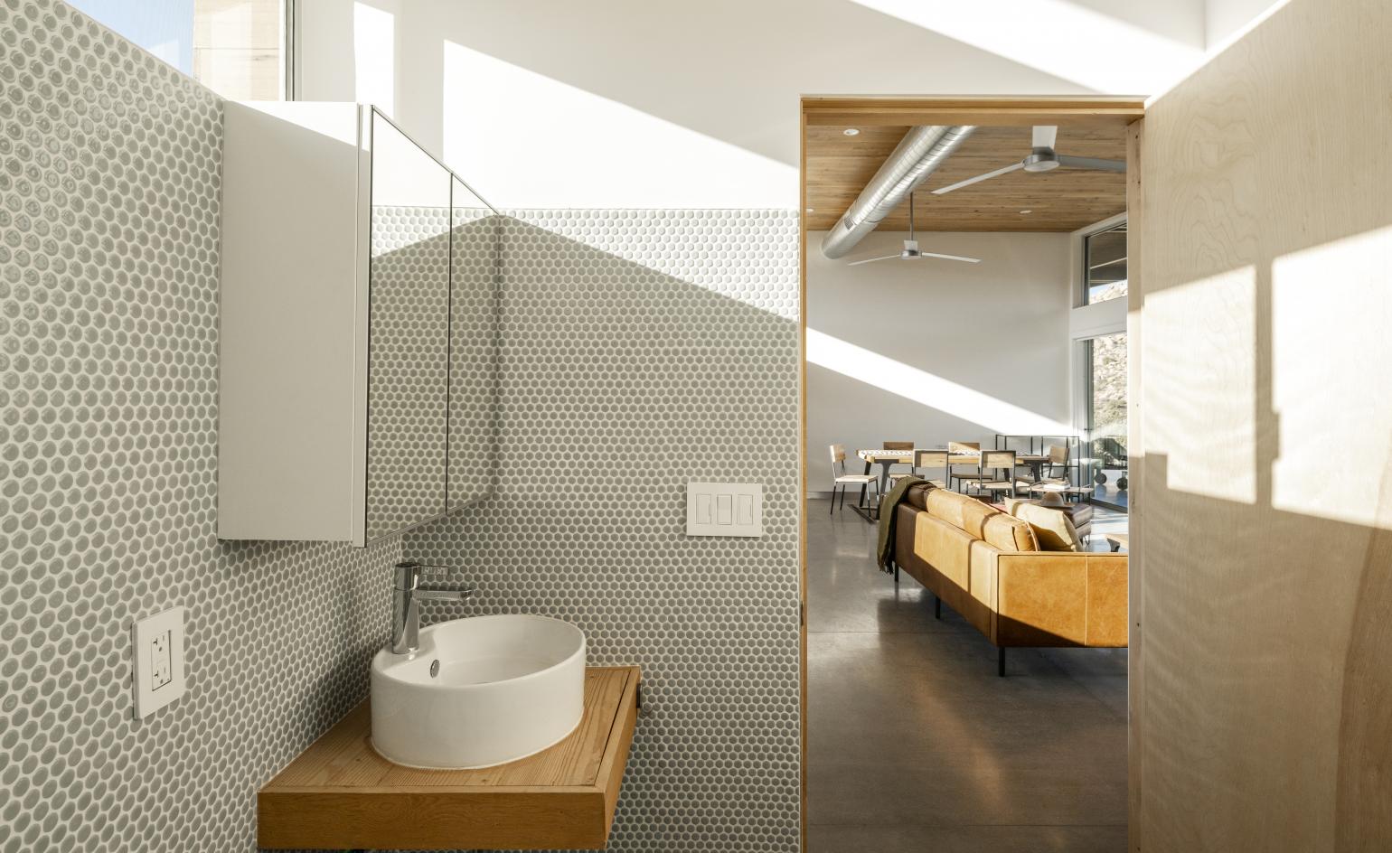 small and stylish guest bathroom