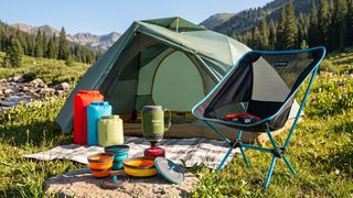 Camping setup in an outdoor environment