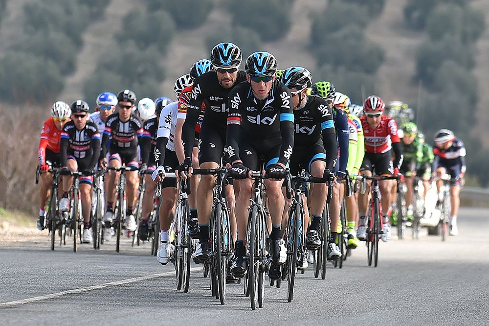 Kanstantsin Sivtsov setting the pace for Team Sky
