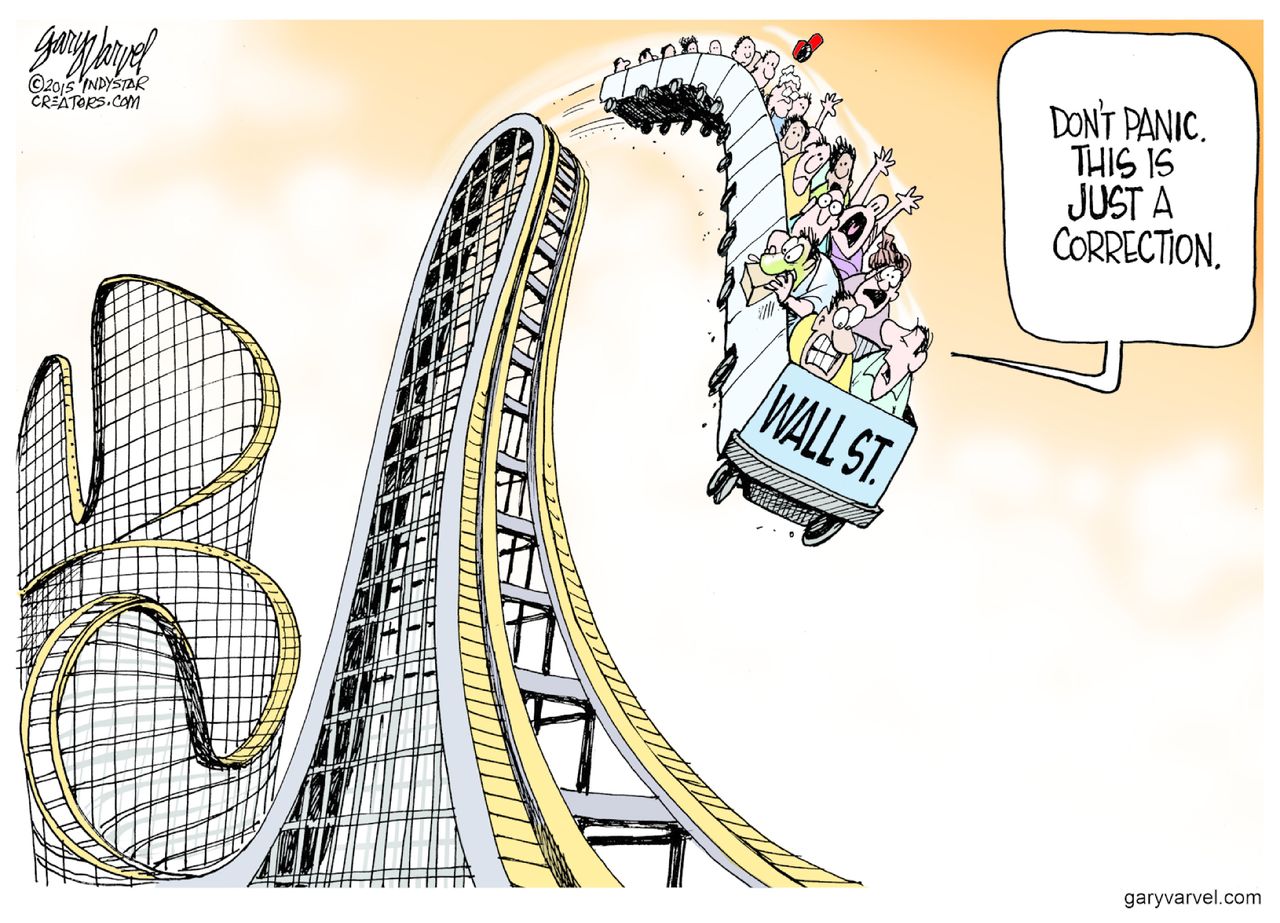 Editorial cartoon U.S. Stock Market