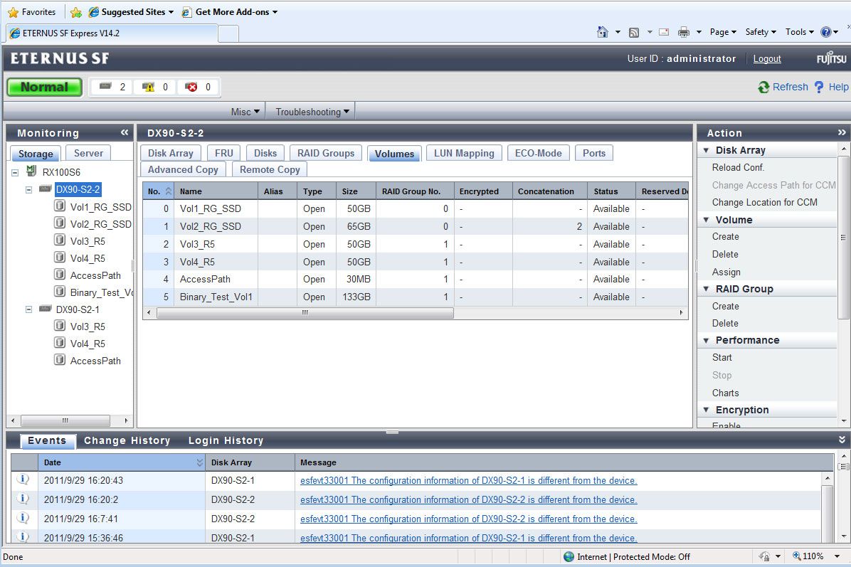 The REC feature mirrors data across separate arrays, but needs the additional SF Express software to configure and manage thi