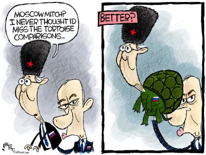 Political Cartoon Moscow Mitch Tortoise Putin