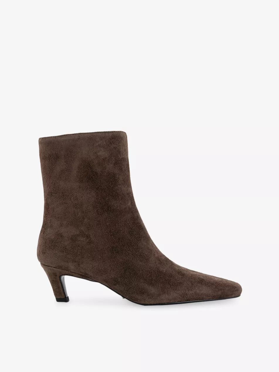Estelle Suede Heeled Ankle Boots - Eur 36 / 3 Uk Women
