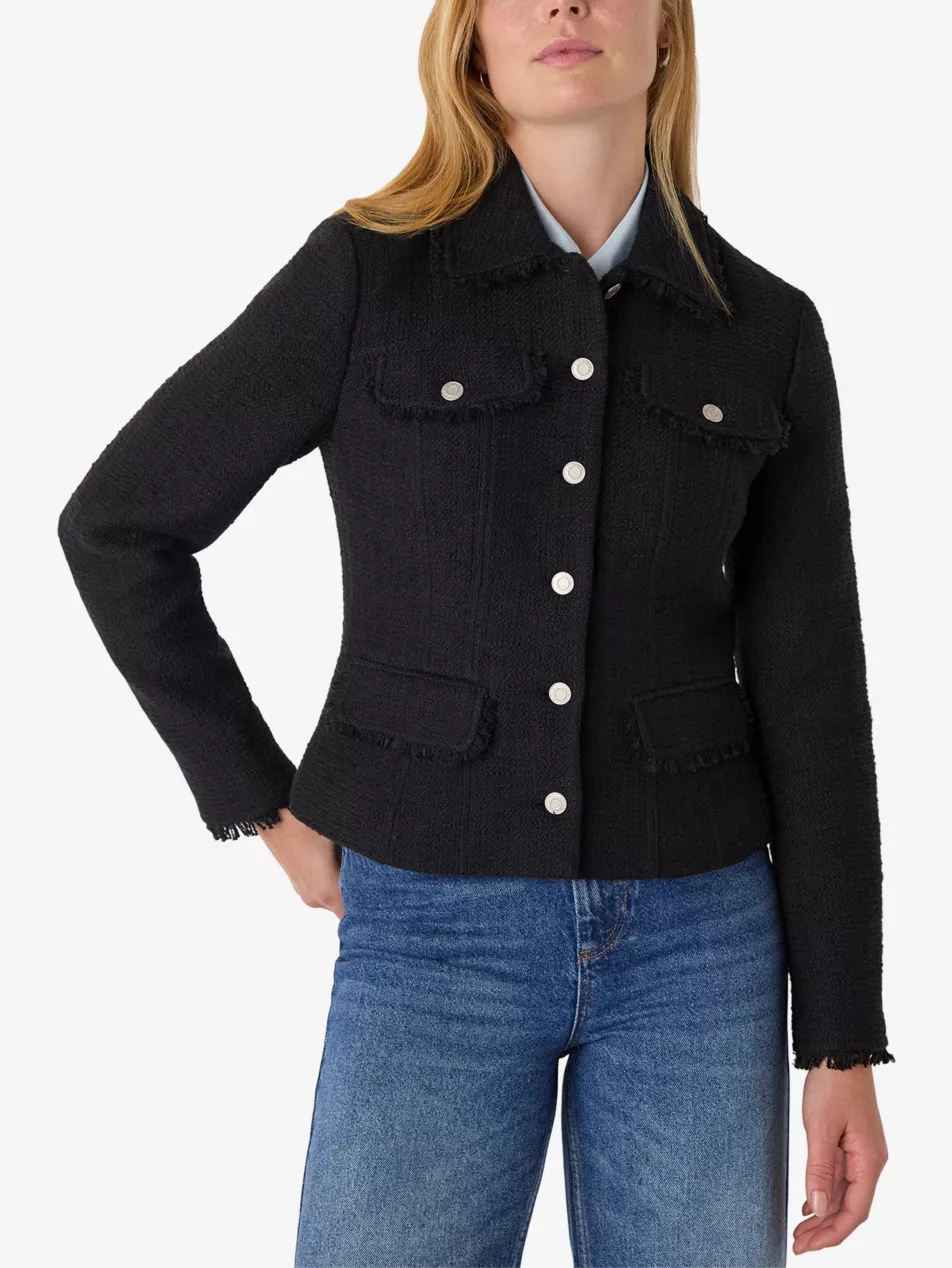 Lucie Button-Up Boucle Jacket - 6