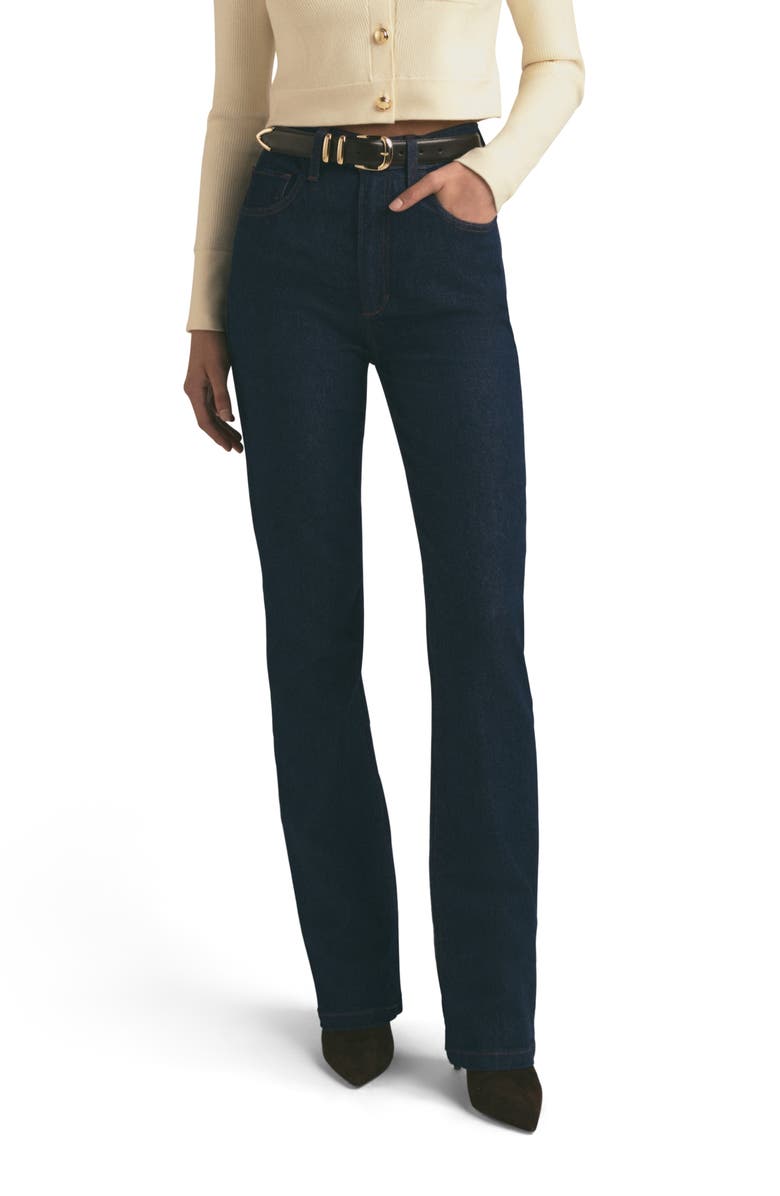 The Valentina Super High Waist Mini Bootcut Jeans