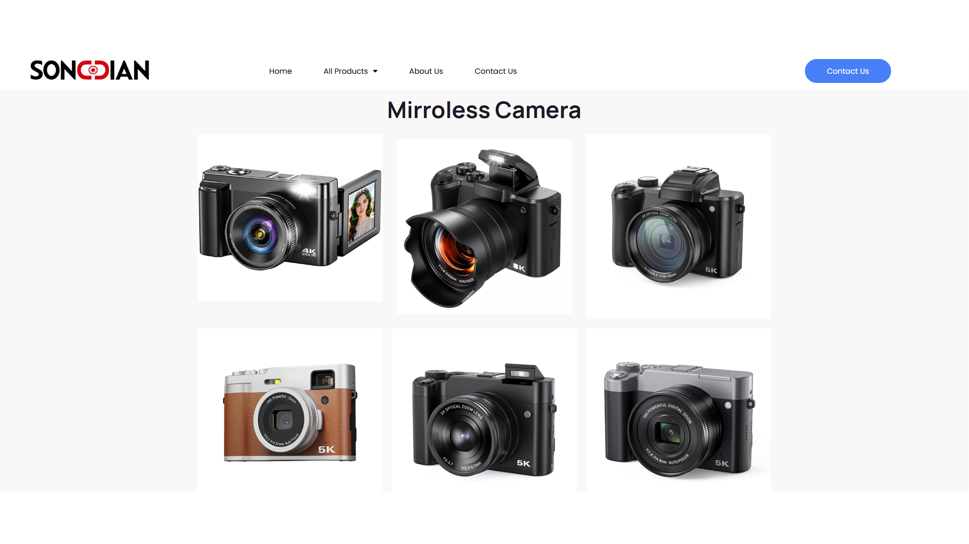 Screenshot of the Sonida website