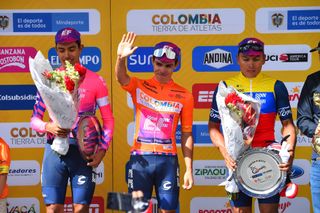 The podium from the 2021 Tour Colombia 2.1 won by Sergio Higuita
