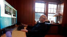 Harvard professor Dr. Bruce Fischl studies images of the human brain. 