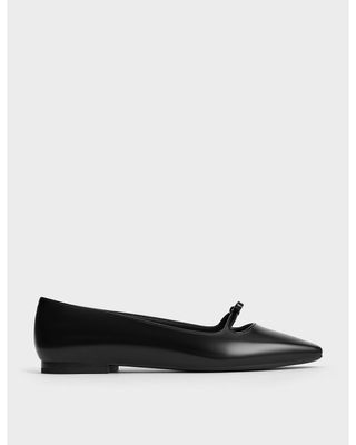 black ballet flats