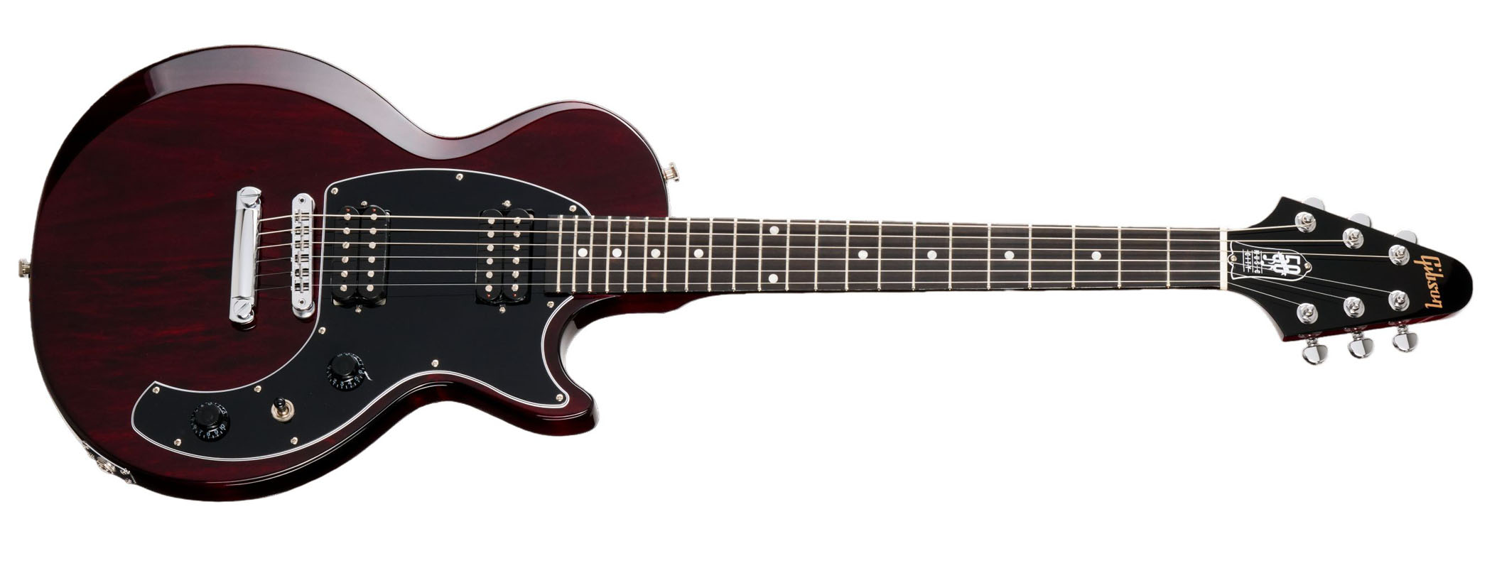 The Gibson Les Paul Music City Special – 50th Anniversary is a limited edition hybrid that combines the old Marauder and Music City Junior, and offers them in wine, tobacco sunburst and ebony finishes.
