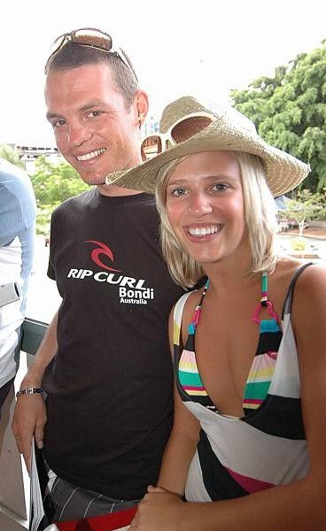 Stefan Rucker returned with his support crew, partner Julia,
