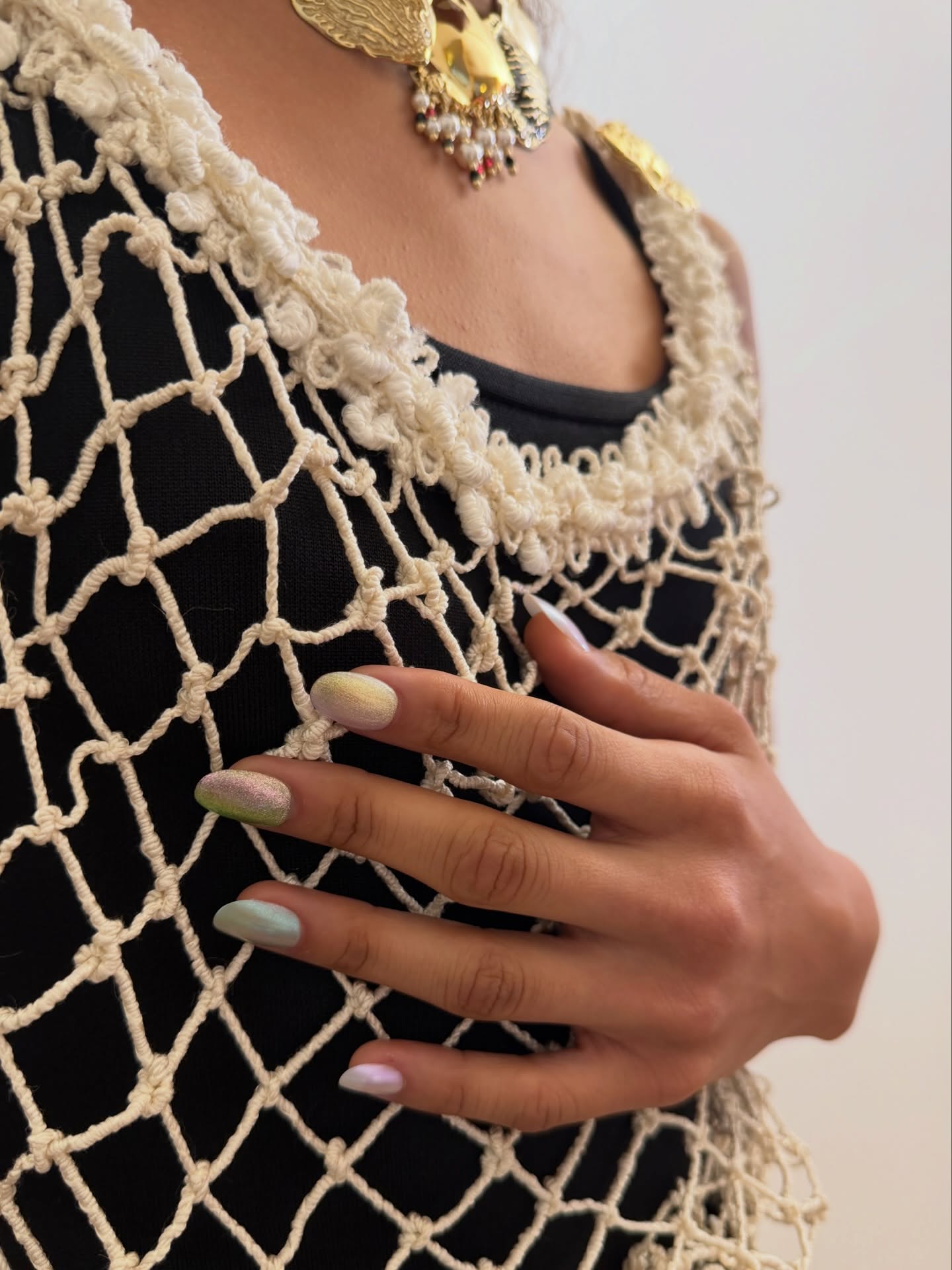 Nails at the Chanel Cruise 26/27 show.