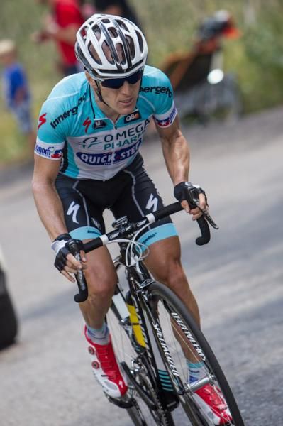 Levi Leipheimer (Omega-Pharma QuickStep) away solo