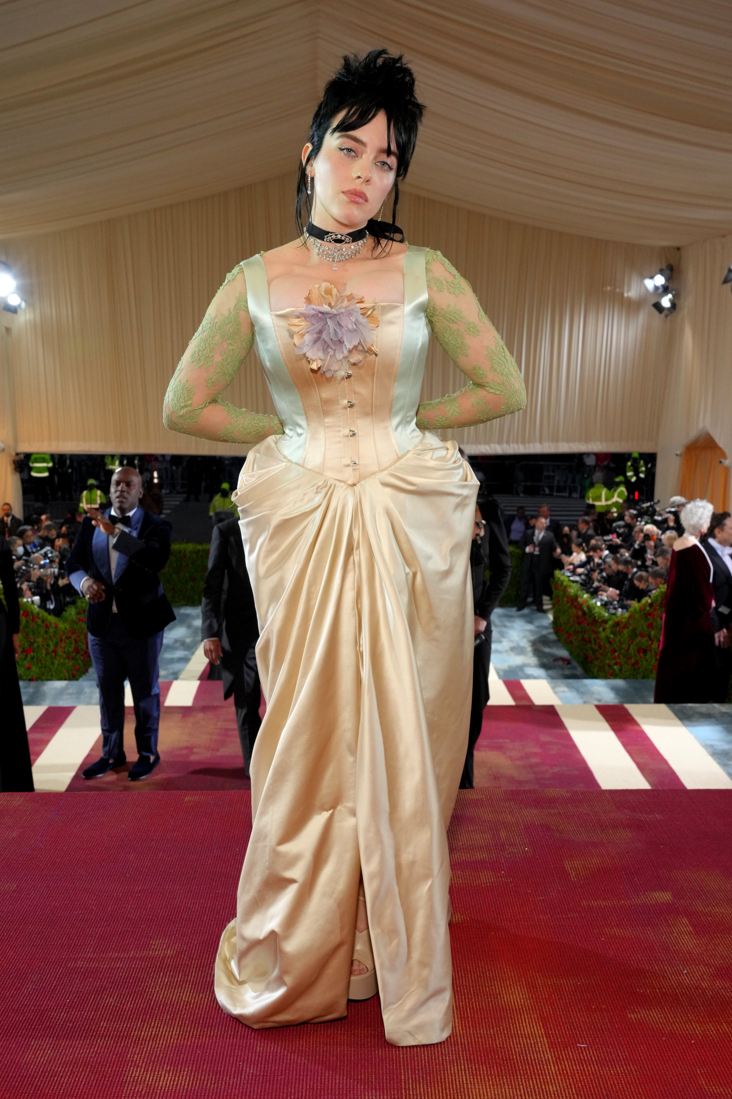 Images of celebrities at the Met Gala in the 2020s.