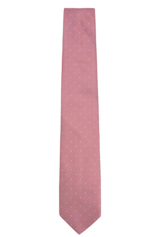 Silk Polka Dot Tie in Dark Pink